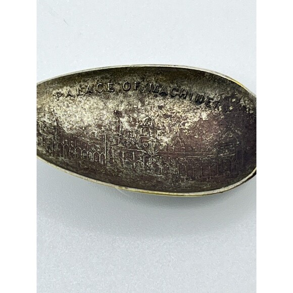 1904 Palace Of Machinery St Louis Exposition Vintage Souvenir Spoon - Picture 11 of 15